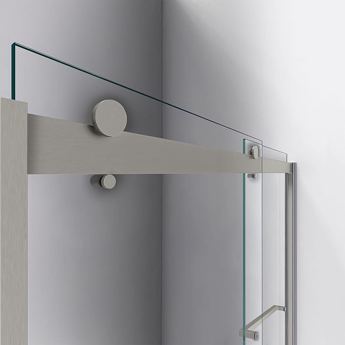 DreamLine Sapphire 56-60 in. W x 76 in. H Semi-Frameless Bypass Shower Door in Brushed Nickel, SHDR-6360762-04