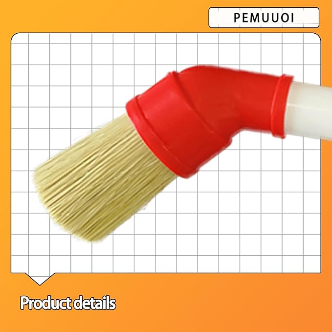 Tire Lube Brush Applicator Swab (4-Pack),11" Plastic Handle and 45° Angled Design for Efficient Mounting Lube Application and Deep Cleaning