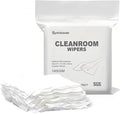 Cleanroom Polyester Wipers 12"x12"(150 Pcs, 140GSM) Double Knit 100% Lint Free Cleaning Cloths with Ultra-fine Filaments, Laser Sealed Edge Ultra-Soft Wipers, Reusable and Washable