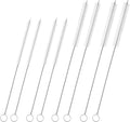 Reusable Straw Cleaner Brush Set - 8PCS Extra Long 12 inch Metal Straw Cleaning Brushes for Tumbler, Sippy Cup, Water Bottles, Pipes