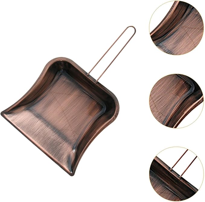 Handheld Copper Garbage Dustpan Multipurpose Sturdy Portable Table Cleaning Tool Dust Pan for Restaurant Bar Apartment