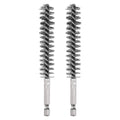 HARFINGTON 2pcs Stainless Steel Bore Brush 15mm Dia Cleaning Wire Brush with Handle 1/4 Inch Hex Shank for Tubes, Ports, Bearings