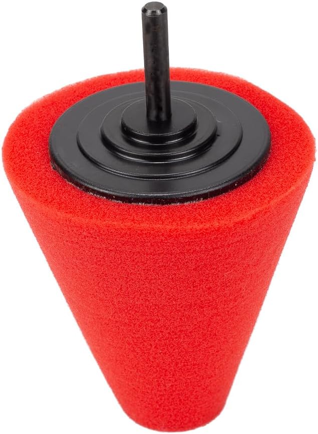 Maxshine Universal M8 Wheel Drill Finishing Cone Sponge | Professional Detailing Tool for Wheels, Rims & Upholstery | Universal Fit M8 Drill Attachment for Auto Detailing, Polishing & Cleaning