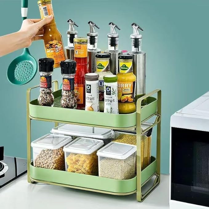 Cup Drying Rack Stand 2 Tier Organizer Countertop Station Shelf Strong Carbon Steel Multi-Functional Storage Organizer for Home Office Kitchen Coffee Cups, Mugs, Glass Cups Etc Avocado