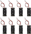 HAHIYO 3V AAA Battery Holder Bundle Series with Wire Sturdy Clapm Flexible Springs Contact Build-in Harnesses Batteries Black Case Easy Install 8 Pieces for Wall Clocks Ham Radio Kids Toys