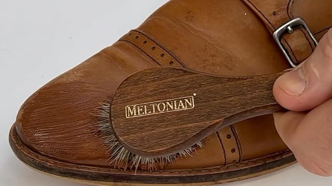 Meltonian Dauber Brush | Premium Horse Hair Applicator Brush for Leather Care | Ideal Horsehair Shoe Brush for Applying Cream | Use with Meltonian Cream Polish | Black Color Horsehair Bristles