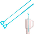 Silicone Straw Cleaner Brush, 2Pcs Reusable Straw Cleaning Brush for Cleaning Stanley and Yeti Metal Glass Tritan Straws