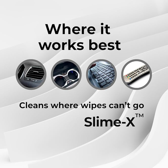 STUPID Technologies Slime-X (New) – Re-Engineered Car Cleaning Gel 15-Pack (2400g) – Value Pack- Retail POP Display Included – Lifts Dust, Crumbs & Debris – Great for Cars, Keyboards & More