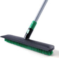 Eyliden X-Large Floor Scrub Brush, 2 in 1 Scrape Brushes with Rubber Squeegee | 55.3" Long Handle, 15" Wide Stiff Bristle Head | Floor Scrubber for Deck Kitchen Shower Bathroom Tub Tile Patio Wall