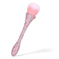Nail Dust Brush, Pink Shiny Rhinestone Nail Art Dust Brushes Acrylic Nails Duster Brush Nails Powder Cleaning Brushes Make Up Manicure Trimming Clean Up Tools, 1 PCS