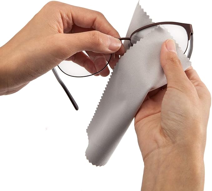 Eye Glasses Cleaning Cloths Microfiber - 12 Pack Lens Wipes Micro-Fiber for Glasses Sunglasses Wipers Eyeglasses Cleaner 5x6 Inch Lint Free Screen