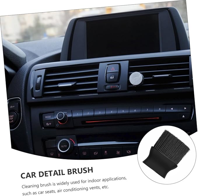 Car Air Vent Cleaning Brush Black Soft Bristle Auto Detailing Tool for Interior Vent Dust Removal and Car Air Conditioner Maintenance