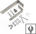 Homacer Sliding Barn Door Hardware Brushed Nickel Bracket Set for Black Spoke Wheel Door Hanger (NOT for Celling Mount)
