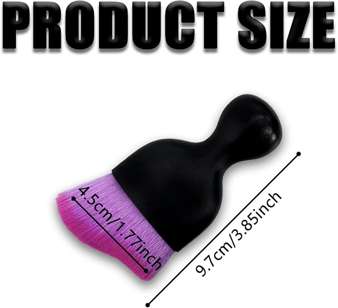 Car Interior Detailing Brush, Ultra Soft Non-Scratch Dust Brush, Car Interior Cleaning Tool for Cleaning Panels, Air Vent, Leather (Purple)