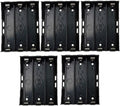 18650 Battery Case Holder, 5 Pack 3 Slots x 3.7V DIY Battery Storage Box, in Parallel Black Plastic Batteries Case with Pin for 3 x 18650