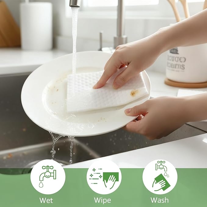 20 Pack Magic Eraser Sheets, 4X High Density Melamine Sponge Scrubber with Textured Dots, Thin Flexible Cleaning Pads for Faucets, Kitchen, Shoes & Tight Spaces (7x7 inch)