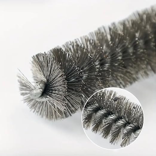 6PCS Stainless Steel Bore Brush Set with 1/4" Hex Shank,Twisted Drill Wire Bore Brush Set, Abrasive Wire Bore Brush for Power Drill,Different Sizes (8, 10, 12, 15, 17,19mm) for Rust and Tube Cleaning