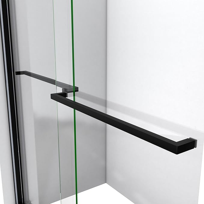 DreamLine Sapphire 44-48 inch W x 76 inch H Semi-Frameless Bypass Shower Door in Matte Black
