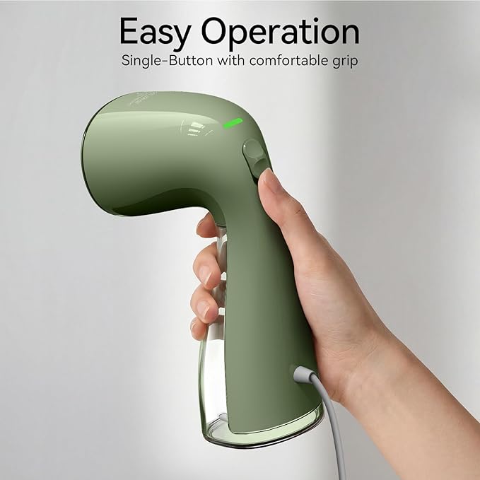 HiLIFE Steamer for Clothes, 1100W Clothes Steamer, Fast Wrinkle Removal with Large 300ml Tank, Ideal for All Fabrics, Easy to Use, Compact and Portable Travel Garment Steamer