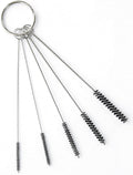 10" Tube Cleaning Brush Set, 5 Pack Small, Extra Long Nylon Straw Brushes with Flexible Handles for Bottles, Cleaning Straws, Pipe Cleaners, Keyboard, Glass, Guns, Detailing and Deep Cleaning, Black