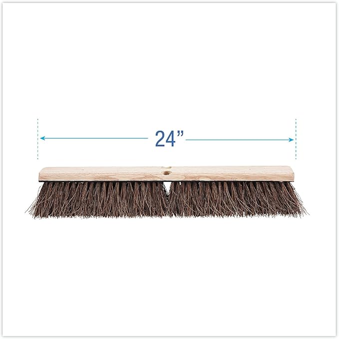 Boardwalk 20124 Floor Brush Head, 3 1/4-Inch Natural Palmyra Fiber, 24-Inch