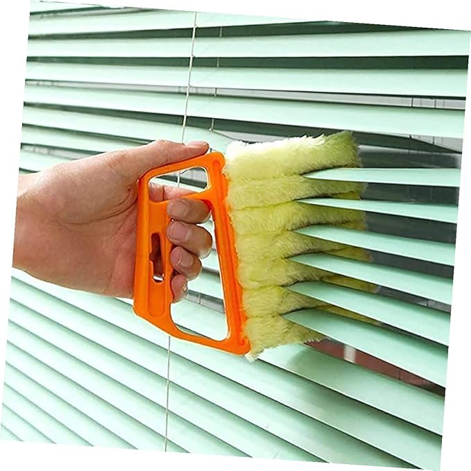 Window Cleaning Brush Set 2pcs 7-Finger 3-Finger Handheld Blinds Cleaning Brushes Home Window Air Conditioner Dust Removal Sturdy