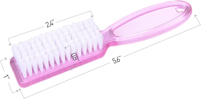 Yesker 10 Pcs Handle Nail Scrubber Cleaning Brushes for Fingernails and Toes, Multi-Purpose Cleaning Tools in 5 Colors