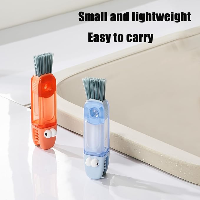 PandaEar 3 in 1 Cup Lid Gap Cleaning Brush Set, Multifunctional jar lids Cleaning Tools, Home Kitchen Crevice Brush Tools (Green/Blue/Pink)