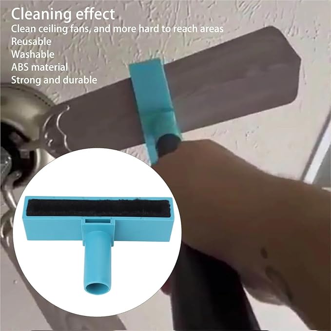 Ceiling Fan Blade Cleaning Brush with Felt Lining, Lightweight Vacuum Attachment for Household Cleaning