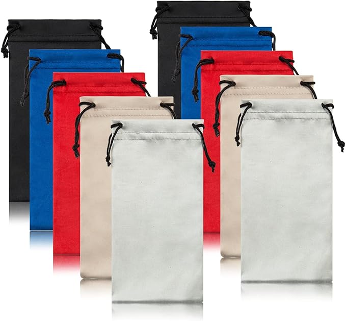 TRIUMPH VISION Soft Eyeglass Pouch 3 Pack - Pouch for glasses Microfiber Screen Cleaning Bag