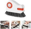 2 in 1 Groove Cleaning Brush Window Track Cleaning Tools, 2026 New Multifunction Hard Bristle Crevice Cleaning Brush with Hidden Scraperfor Sliding Door Track, Window Sill, Shutter Door (Orange)