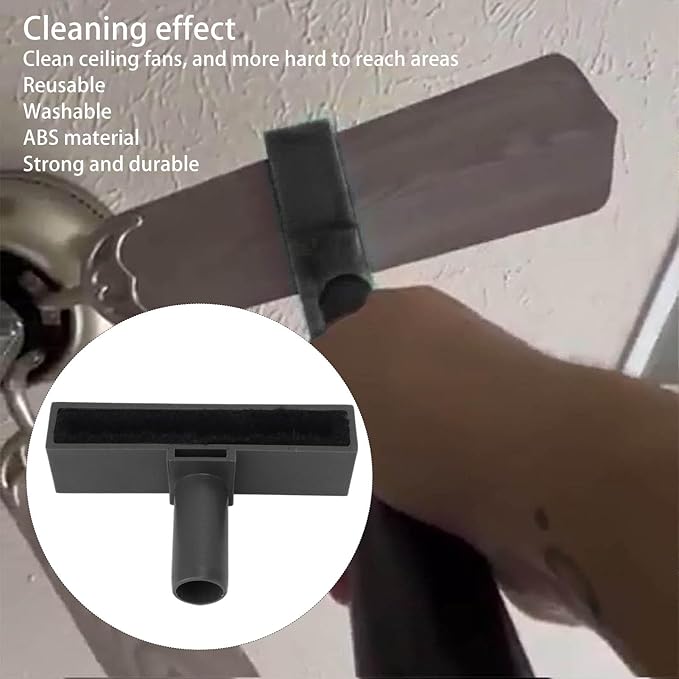 Fan Cleaner, Ceiling Fan Cleaning Reusable Washable Brush, Blade Brush Cleaning Tool for Homee (Black)