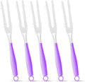 5PCS Duster Refills Folding Handles Set Compatible with Swiffer Dusters,Disposable Static Dust Removal Brush Handle for Dusting Electronics,Furniture,Blinds,Ceiling Fans (5, Purple)