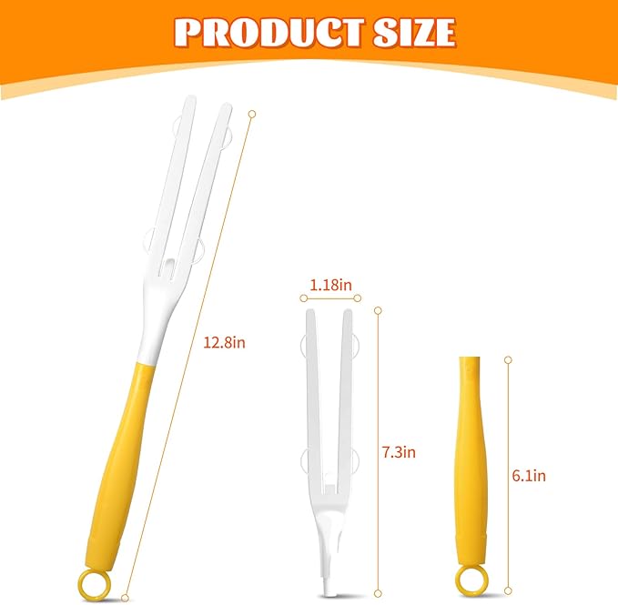 3 Pack Replacement Duster Handles – Compatible with Swiffer Duster Refills, Extendable & Detachable Mop Handles for Tight Spaces (Yellow)