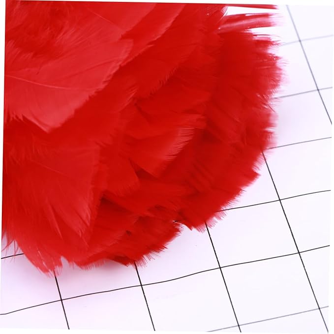 Red Turkey Plumage Duster Tool with Non-Slip Handle Soft Large Microfiber Head for Dust Control Ceiling Fans Blinds Furniture and Corners Expandable Cleaning Sweep