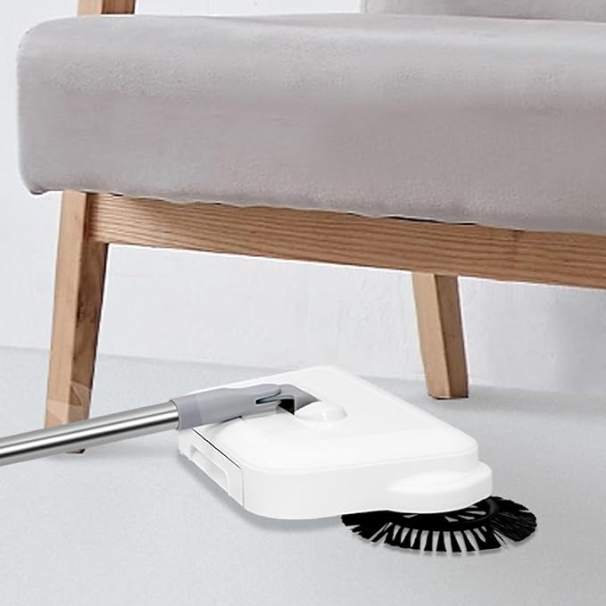 Hand Push Floor Sweeping Machine, Manual Non Electric Carpet Sweeper, 200mm Sweeping Path, 300ml Bin Capacity with Comb for Home, Office, Carpets, Hardwood, Wooden Floors, Laminate