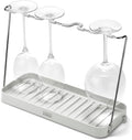 Joseph Joseph DrySmart Folding Stemmed Wine Glass Drying Rack, Space-Saving Draining Board Organizer, Made from Recycled Plastic