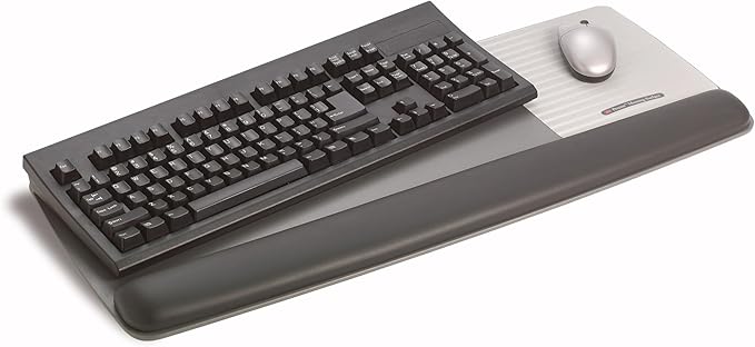 3M Gel Wrist Rest for Keyboard and Mouse with Tilt-Adjustable Platform, Precise Mouse Pad, 25.5 in x 10.6 in, Black (WR422LE)