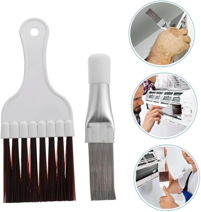 Cabilock 3 Sets Air Conditioner Fin Cleaner Set Fin Comb Thin Radiator Cleaner Brush for Air Conditioner Cleaning Supplies