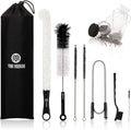 Yimi Hookah® Cleaning Kit | Flexible Drain Brush | V Shape Angled Brush | Test Tube Brushes and Micro Brush | Decanter Cleaning Beads | Flexible Bottle Scourer| Hookah Shisha Brush Set.