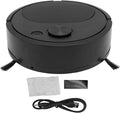 ANGGREK Robot Vacuum Cleaner, ABS Material, Smart Mini Sweeping Robot with Powerful Suction for Wood Tile Carpet (Black)