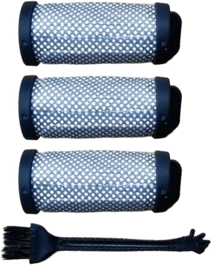 3-Pack Vacuum Filter Kit Fit For JIGOO T600 Bed Vacuum Cleaner, Washable Reusable Replacement Filters With Cleaning Brush For Home Cleaning
