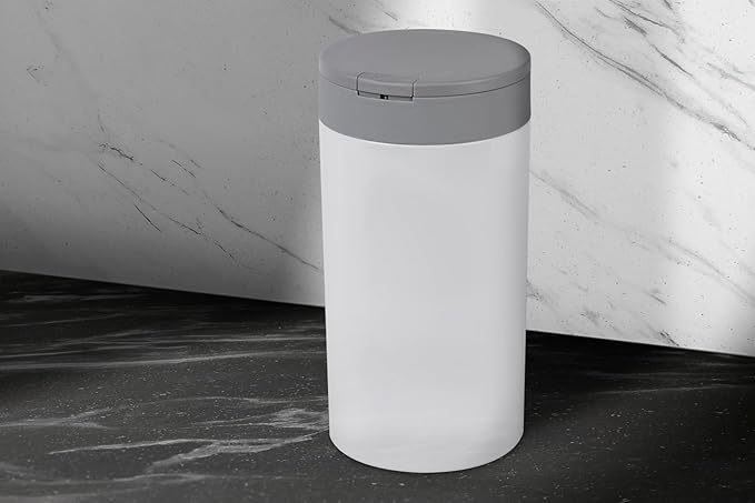 Disinfecting Wipes Dispenser - Push Button Decorative Holder for Standard Cleaning Wipes Container, Use in Kitchen Countertop, Bathroom, Classroom (White)