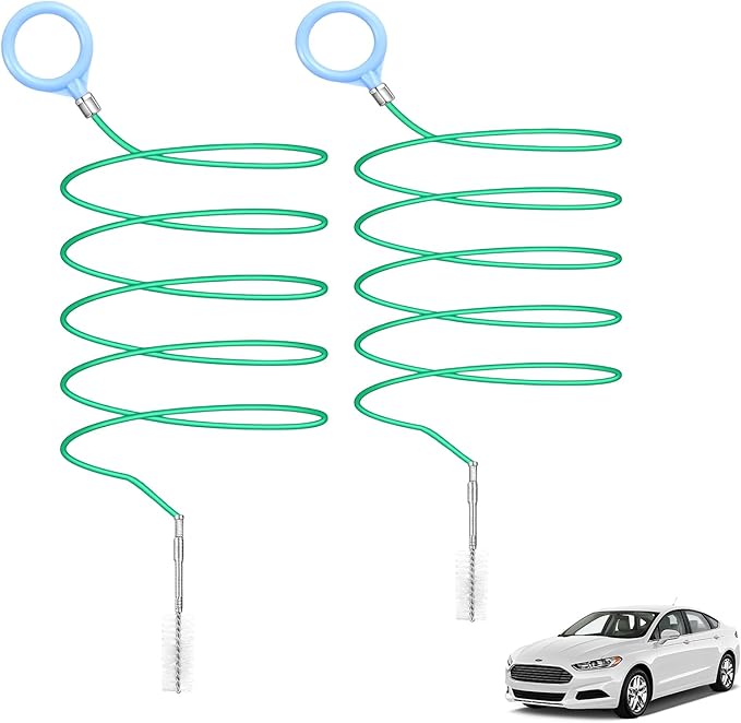 Auto Sunroof Drain Cleaning Tool Long Flexible Drain Brush for Clogged Pipes Tube Cleaning Brush for Car Sunroof, Car Wiper, Fuel Tank Drain Hole, Door Drain Hole, Sunroof Drain Pipe(2 Pack)