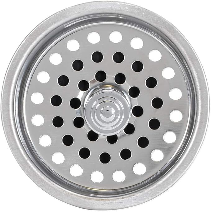 EZ-FLO Rubber Flat Bottom Replacement Basket, 3-1/2 Inch Diameter, Stainless Steel, 30058