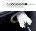 Drill Brush for Car Wheel, Soft No Scratches Vehicle Rim Cleaning Brush for Wheel Rim Engine, Highly Density Automotive Tire Drill Cleaner Tool, Universal for Most Vehicles (White)