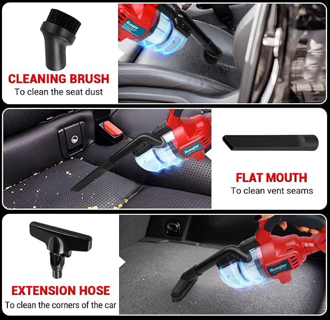 Cordless Vacuum Cleaner for Milwaukee M18 Battery, 5 in 1 Handheld Electric Vacuum Cleaner with 400W Powerful Motor, 46 CFM Portable Hand Vacuum for Home Pet Hair, Car (NO Battery)