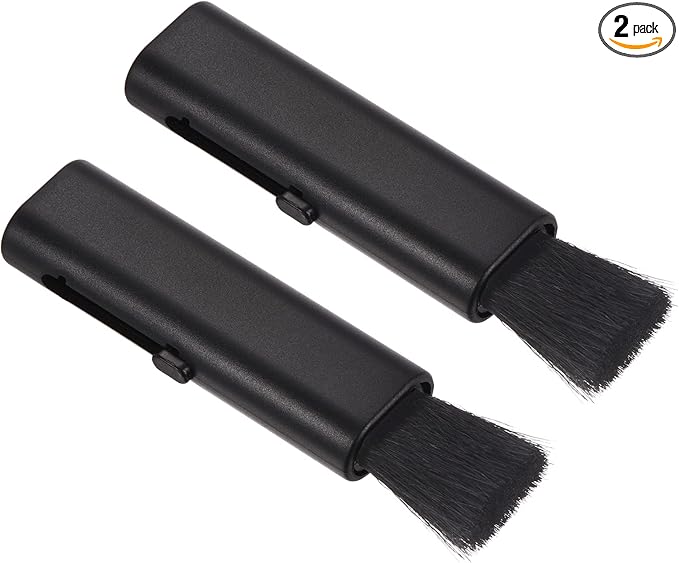 PATIKIL Keyboard Cleaning Brush, 2 Pack Mini Telescopic Type Window Groove Cleaning Brush, for Laptop Computer Keyboard Window Black