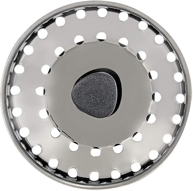 EZ-FLO Replacement Basket, Rubber Pronged Bottom, Stainless Steel, Fits 3-1/2 in Drains and Sterling Sinks, EZ-30057