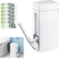 Bathroom Trash Can with Toilet,Slim Bathroom Trash Can,Toilet Brush and Holder Set,4.5 Liter / 1.2 Gallon Press Type Odor Proof rv Trash can,for Bathrooms, RVs, Small Spaces
